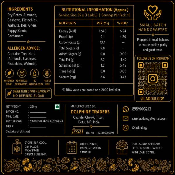 Laddulogy Premium Dry Fruit Laddu
